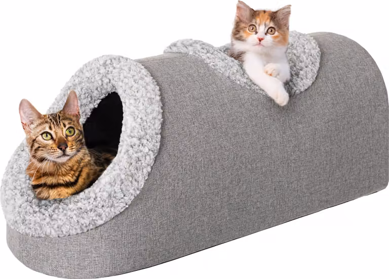 Tunnel per gatti Casa per gatti Rifugio per gatti Letto per finestra Accogliente lettino per davanzale Rifugio per animali Casa per cani Cuccia per cani Grotta per cani, grigio