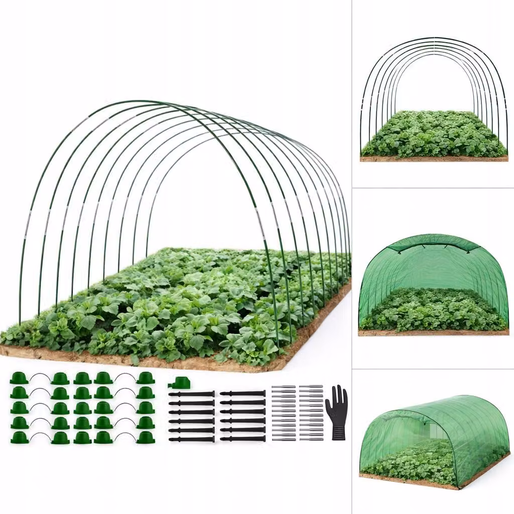 Arco di sostegno per tunnel da film plastico di 38 cm, set da 90 pezzi per tunnel in film plastico