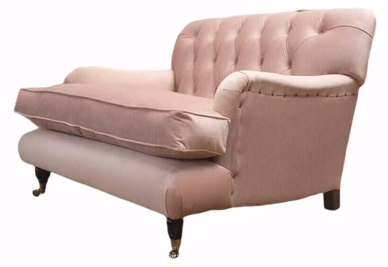 Sofa Chesterfield Sofas Couch Polster Garnitur Stoff 1,5 Sitzer Einsitzer