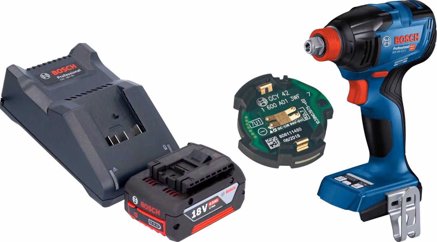 Bosch GDX 18V-210 C Avvitatore a impulsi professionale a batteria 18 V 210 Nm Brushless Solo ( 06019J0200 ) - senza batteria, senza caricabatterie