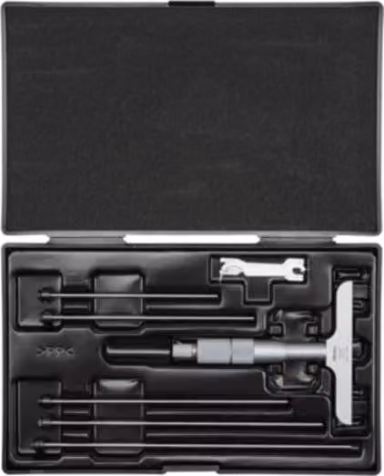 Micrometro di profondità Mitutoyo, inserti intercambiabili 0-150 mm, base 101 mm