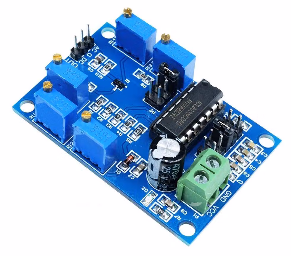 Generatore di segnali ICL8038, frequenza da 10 Hz a 450 kHz, forme d'onda: triangolare, rettangolare, sinusoidale, alimentazione: 12-15V
