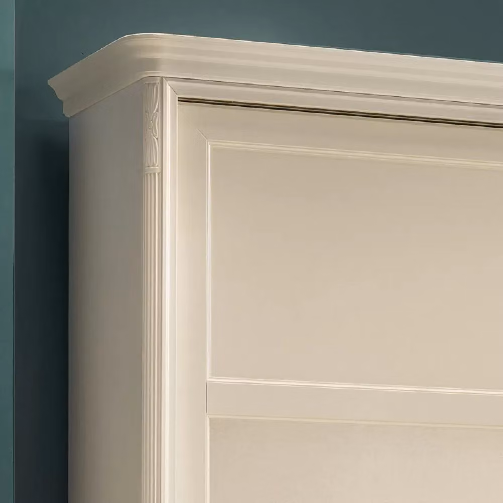 Armadio shabby chic in legno massello con 2 ante scorrevoli Mobili 2G L/P/H: 280 x 65 x 250 cm – 3
