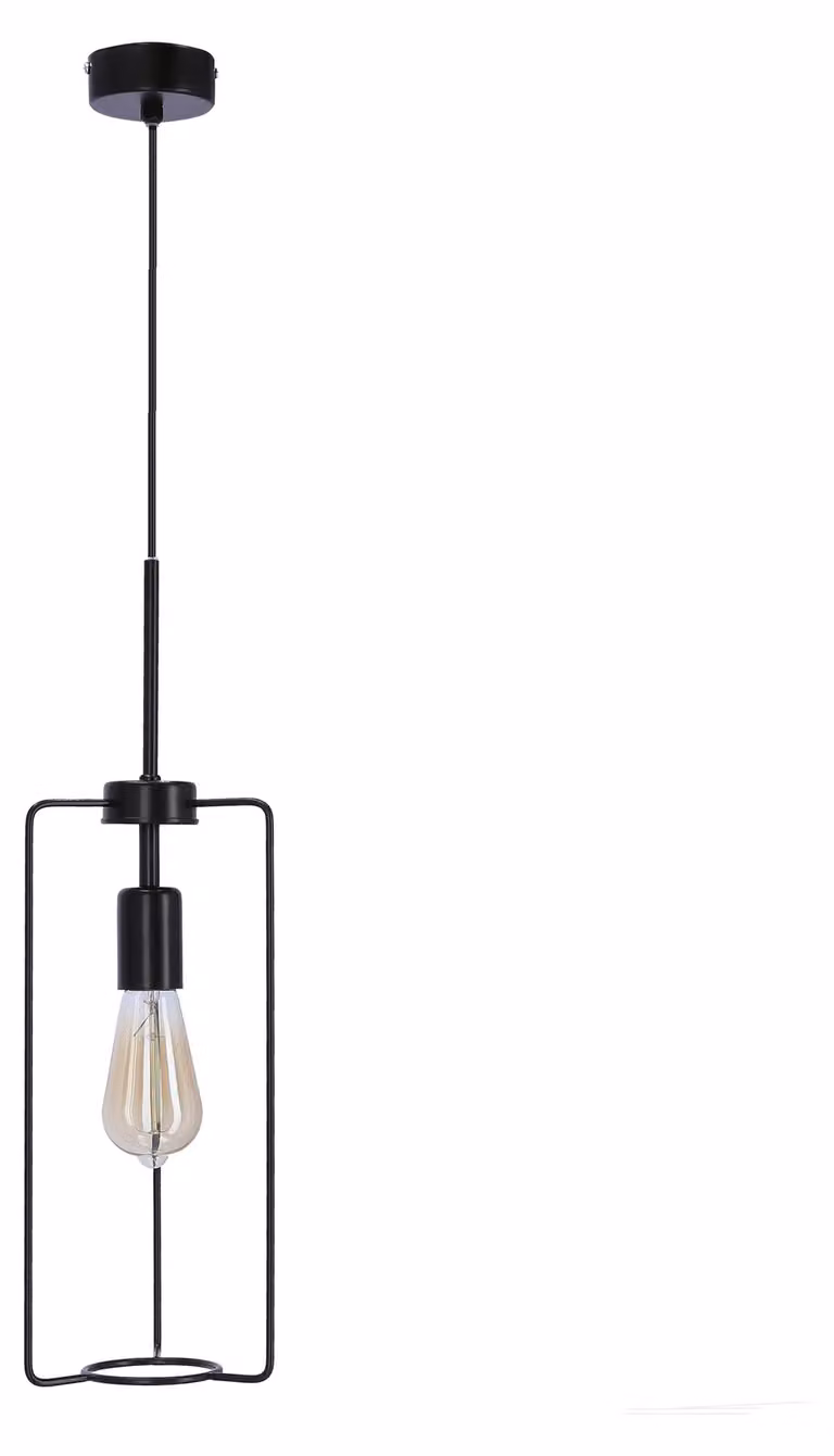 Illuminazione a sospensione industriale CORD - 1xE27, 40W, nero