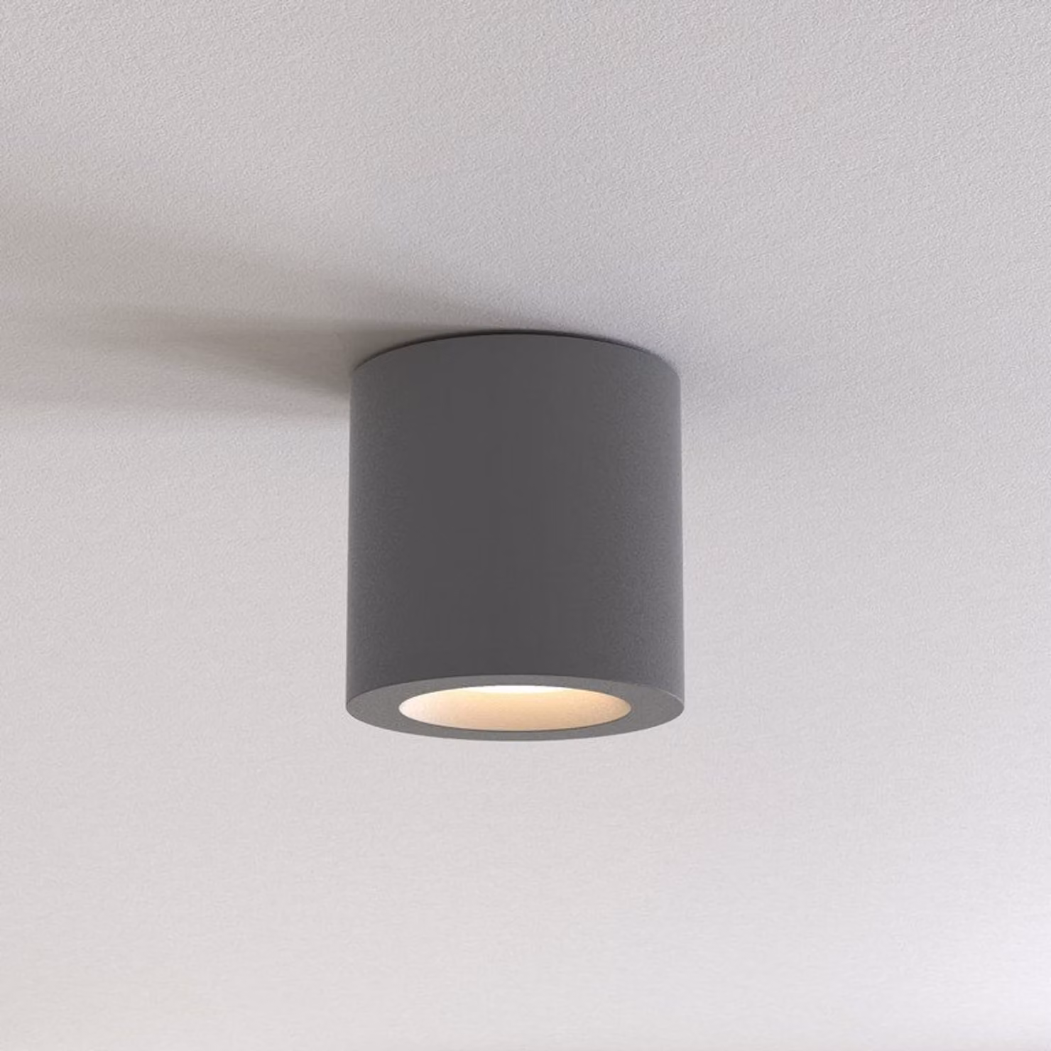 Astro Kos - Downlight rotondo per montaggio a superficie Grigio testurizzato IP65, GU10