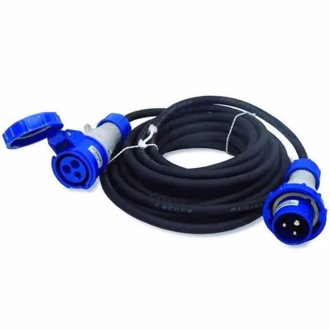 Prolunga Industriale Electraline con Cavo H07RN-F da 30 metri, Grado di Protezione IP67, Colore Grigio e Blu – 2