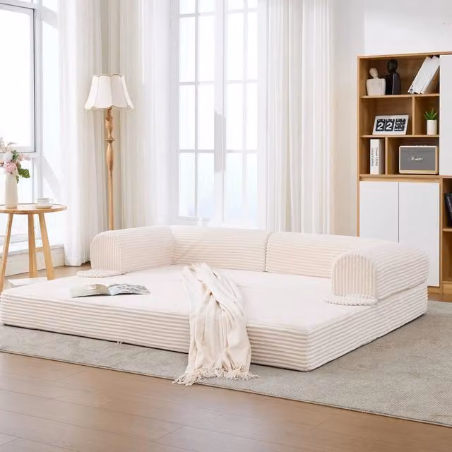 Divano letto 2 posti ¨C Minimal ¨C Tessuto corda morbido salvaspazio