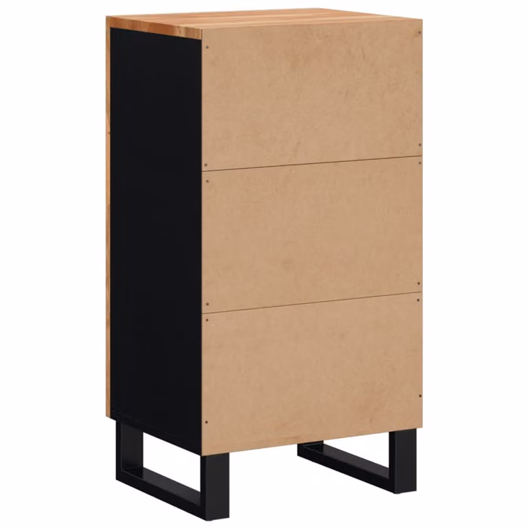 Credenza con Anta 40x31x75 cm in Legno Massello di Acacia