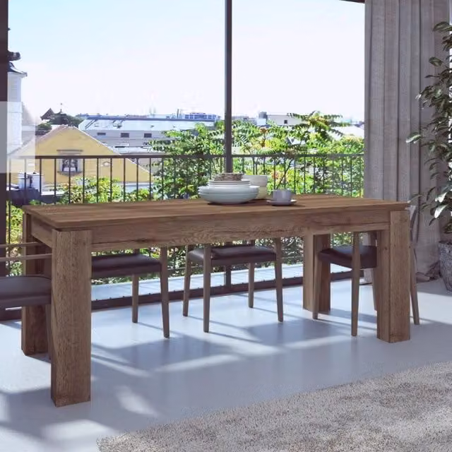 Tavolo allungabile 1485 con allunga centrale 190/235x 90x76 H cm. noce