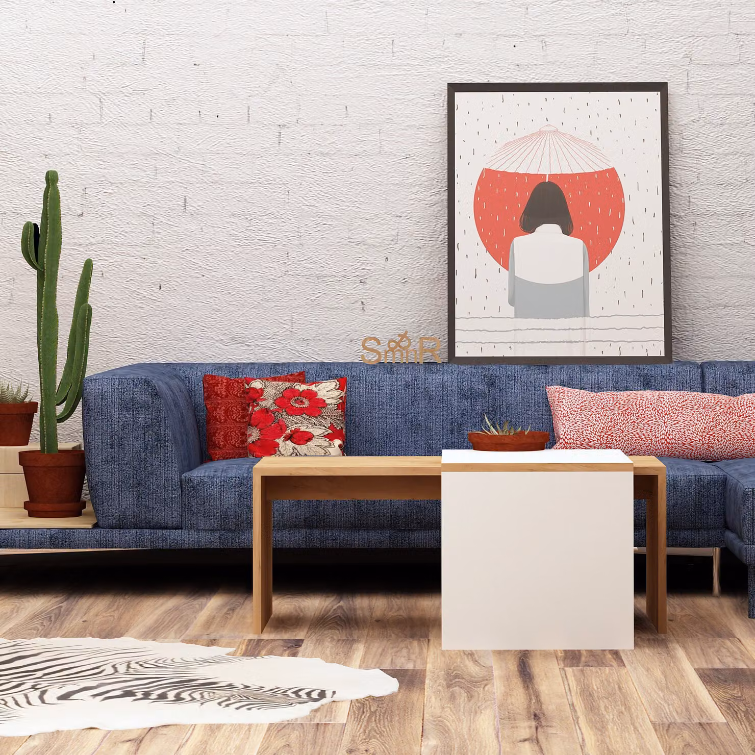 Skye Decor, Nuguso, tavolino da caffè, rovere, 100 % MELAMIN COATED SLIPBOARD, 90 x 40 x 42 cm