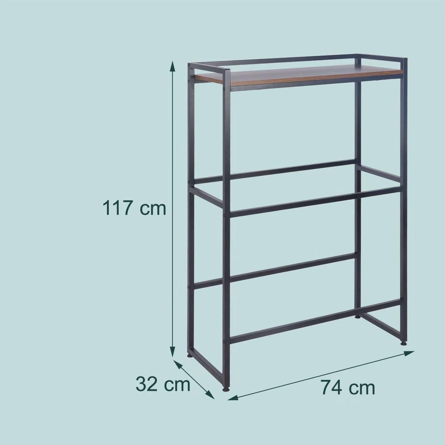 Portabottiglie in stile industriale, a 2 livelli, nero/marrone