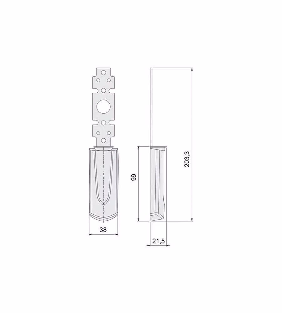 Placca Esterna Maniglioni Cieca 07176-66-0 Cisa