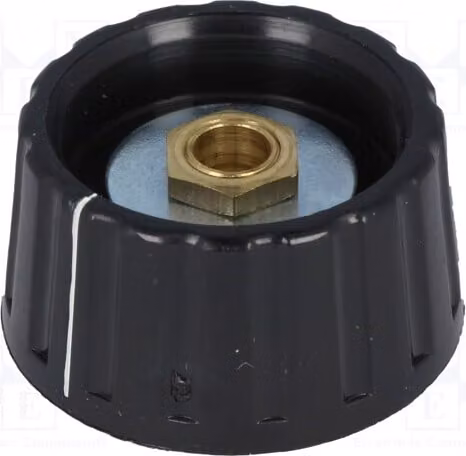 1 manopola rotante Kuntoff con indicatore, diametro albero: 6 mm, dimensioni: 36 x 18,5 mm, codice prodotto: 334.61. Manopole rotanti per macchine utensili
