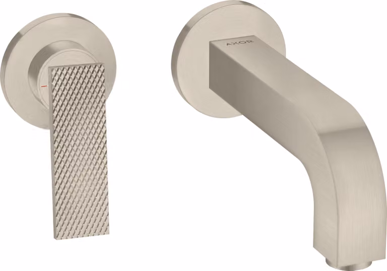hansgrohe AXOR Citterio Mitigeur de lavabo, finition losange, encastré, saillie 220mm, garniture découlement non verrouillable, 39181820, 39181820