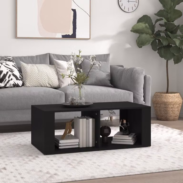 vidaXL Tavolino da caffè nero 100x50x36 cm Materiale a base di legno - Tavolino da caffè - Tavolini da caffè - Tavolino basso - Tavolo