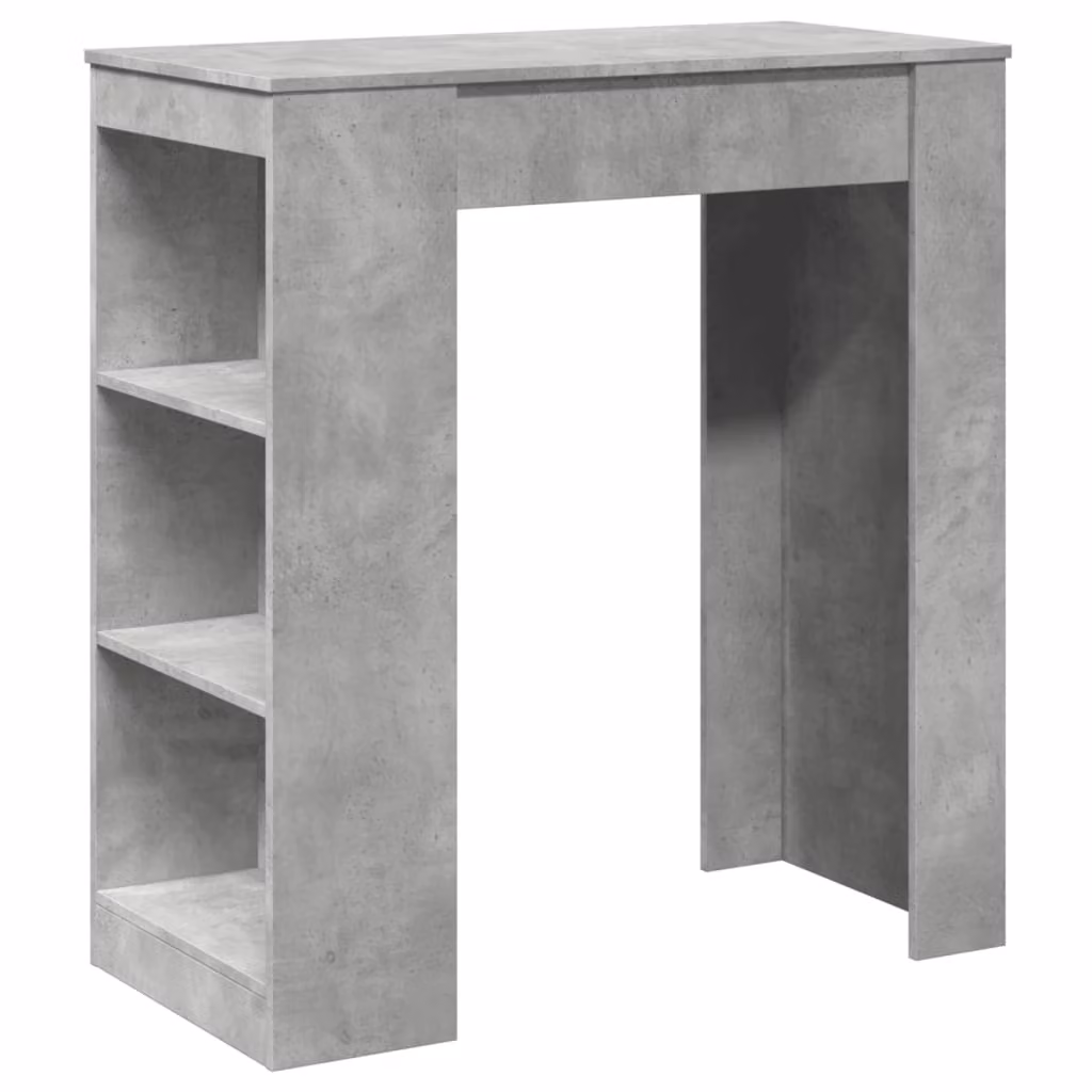 Tavolo Bar con Rastrelliera Grigio 95x47x103,5 cm Multistrato
