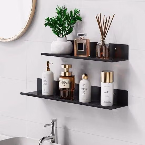 Cabina doccia in alluminio con 2 pannelli - autoadesiva - nera