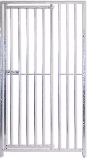 Cancello di recinzione tubolare in acciaio zincato OGOMONDO colore argento L: 1 m, H: 1,80 m