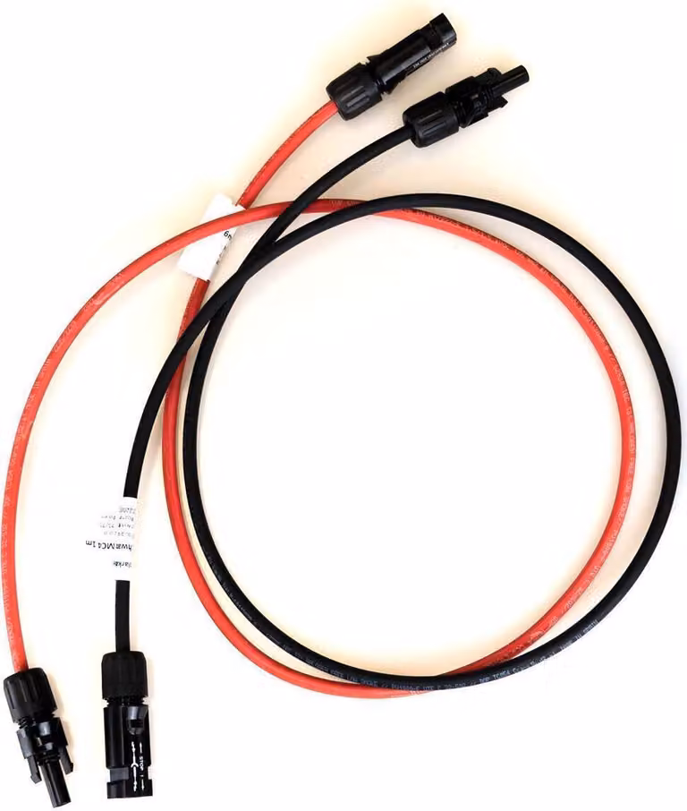SET Cavo di prolunga per impianti fotovoltaici da 6 mm² Rosso | Nero Connettore MC4 Connettore solare PV 6 m