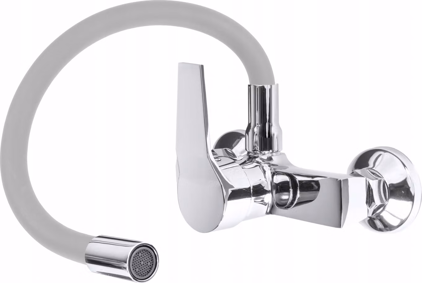 Granitan - Miscelatore lavabo - Rubinetto bagno - Rubinetto grigio - canna flessibile - FLEX