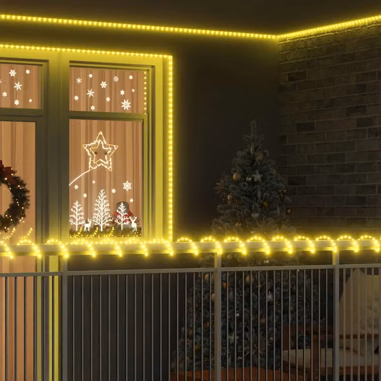 vidaXL Luce a corda LED Bianco caldo 100 m in PVC e Rame