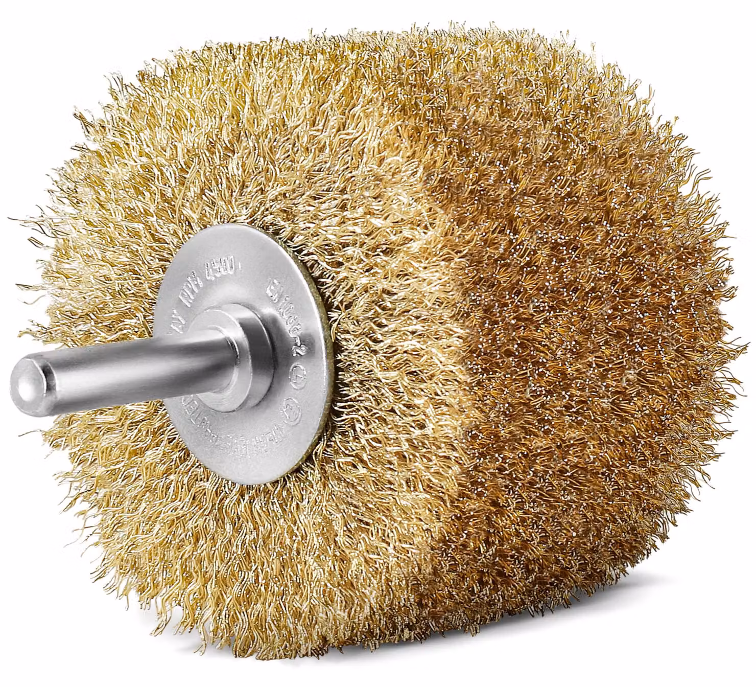 S&R, spazzola rotonda in filo d'acciaio, spazzola abrasiva in ottone, 80 mm x 35 mm