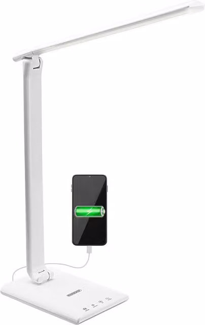 Lampada da tavolo a LED Monzana bianca con tecnologia touch e regolabile in intensità