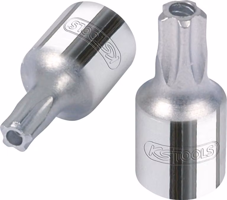 KS TOOLS 1/4" CHROMEplus bit socket a cinque stelle foro frontale TS50 - 918.2412