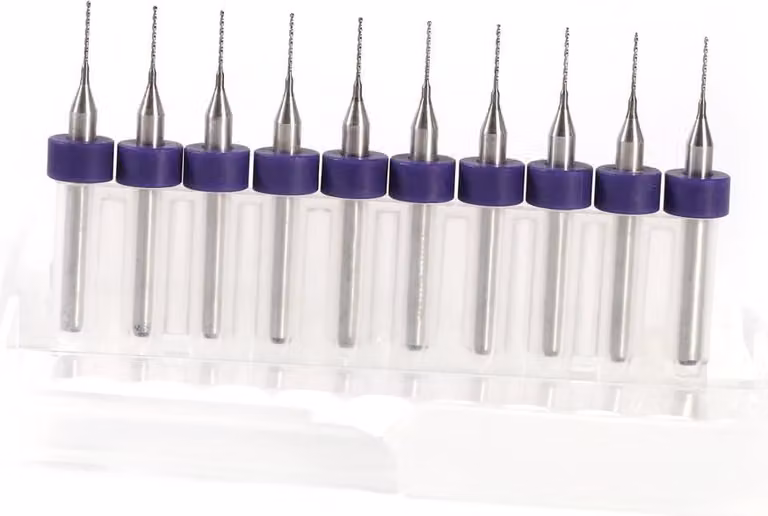 10 micropunte in carburo per pcb Utensile per la realizzazione di fori (0,5 mm)