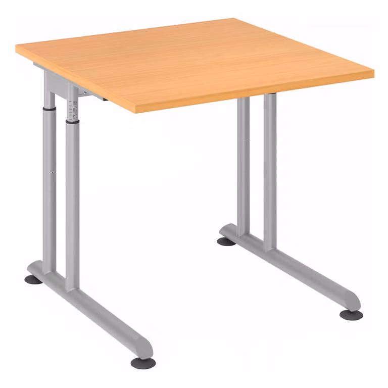 HAMMERBACHER ZS08 höhenverstellbarer Schreibtisch buche quadratisch
