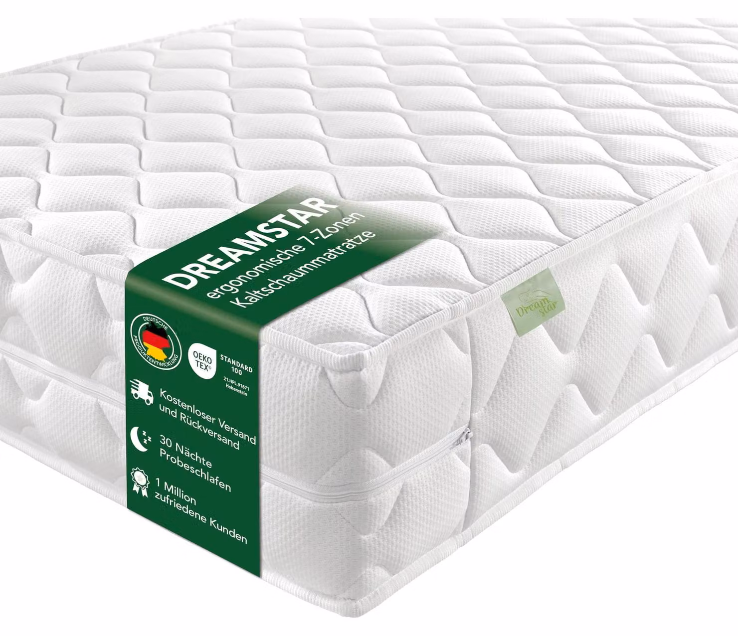 Materasso in schiuma fredda ortopedico - 140 x 200 cm - 22 cm di altezza - Durezza H2 e H3