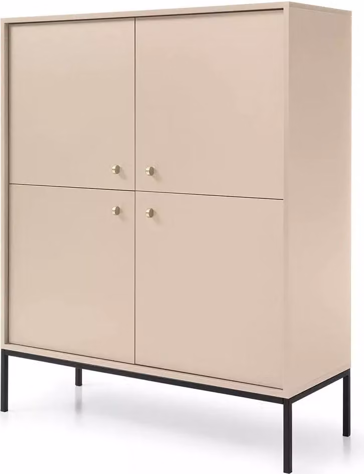 Cassettiera con scaffali ORFEA - beige sabbia