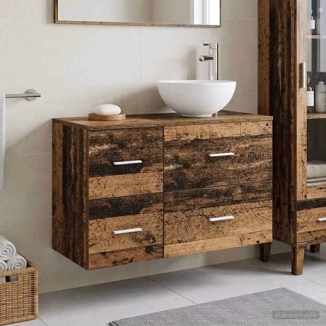Set di mobili per il bagno 2 pz Legno antico 3403958