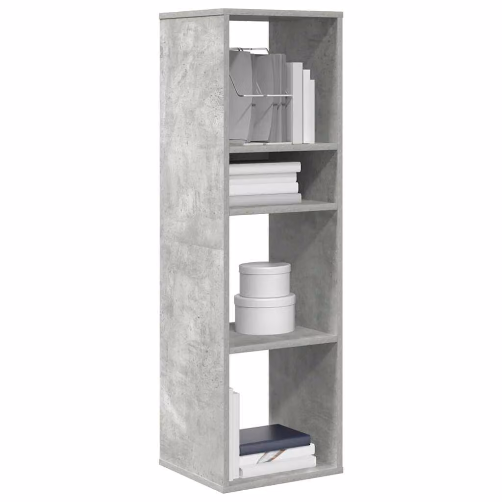 Libreria vidaXL in stile industriale grigio con pannello posteriore, L 34 cm, P 31 cm, H 112 cm