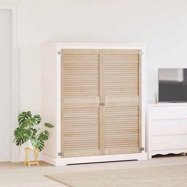 Set di 2 ante per armadio vidaXL in legno di pino naturale, H 140,5 x L 59,5 cm