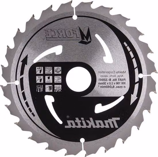 Lama per sega circolare TCT 190x30 mm, 24 denti, per legno - Lama Makforce