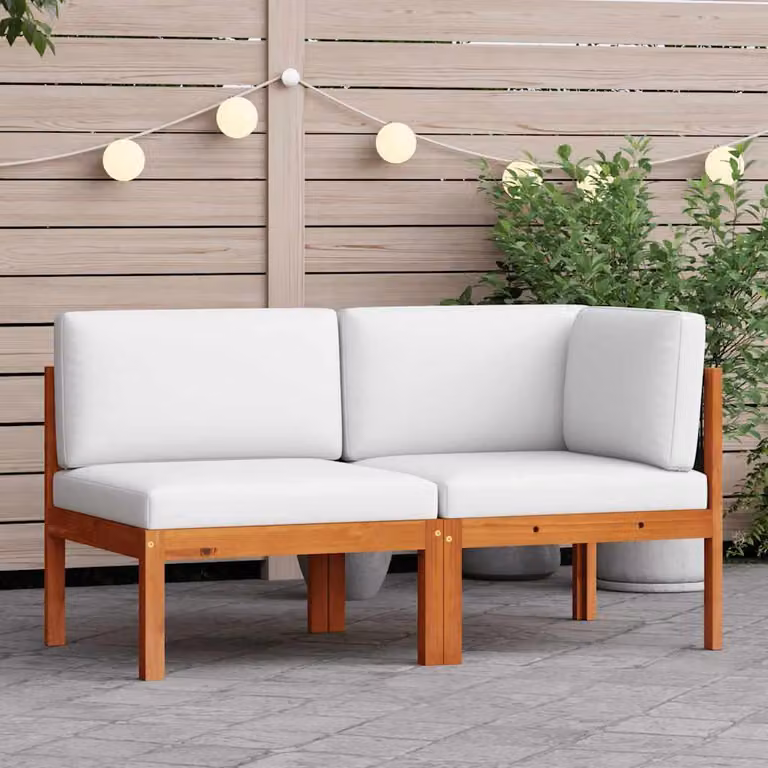 Maison Exclusive - Set da giardino in 2 pezzi con cuscini, in legno di acacia e corda