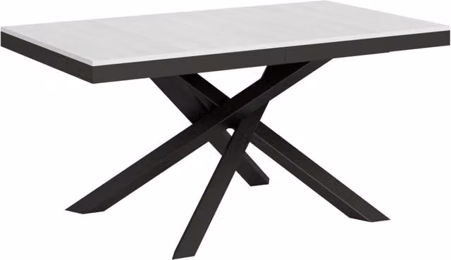 Tavolo da pranzo allungabile Volantis Evolution GIORDANOSHOP Bianco Frassino L/P/H: 160-420 x 90 x 77 cm – 1