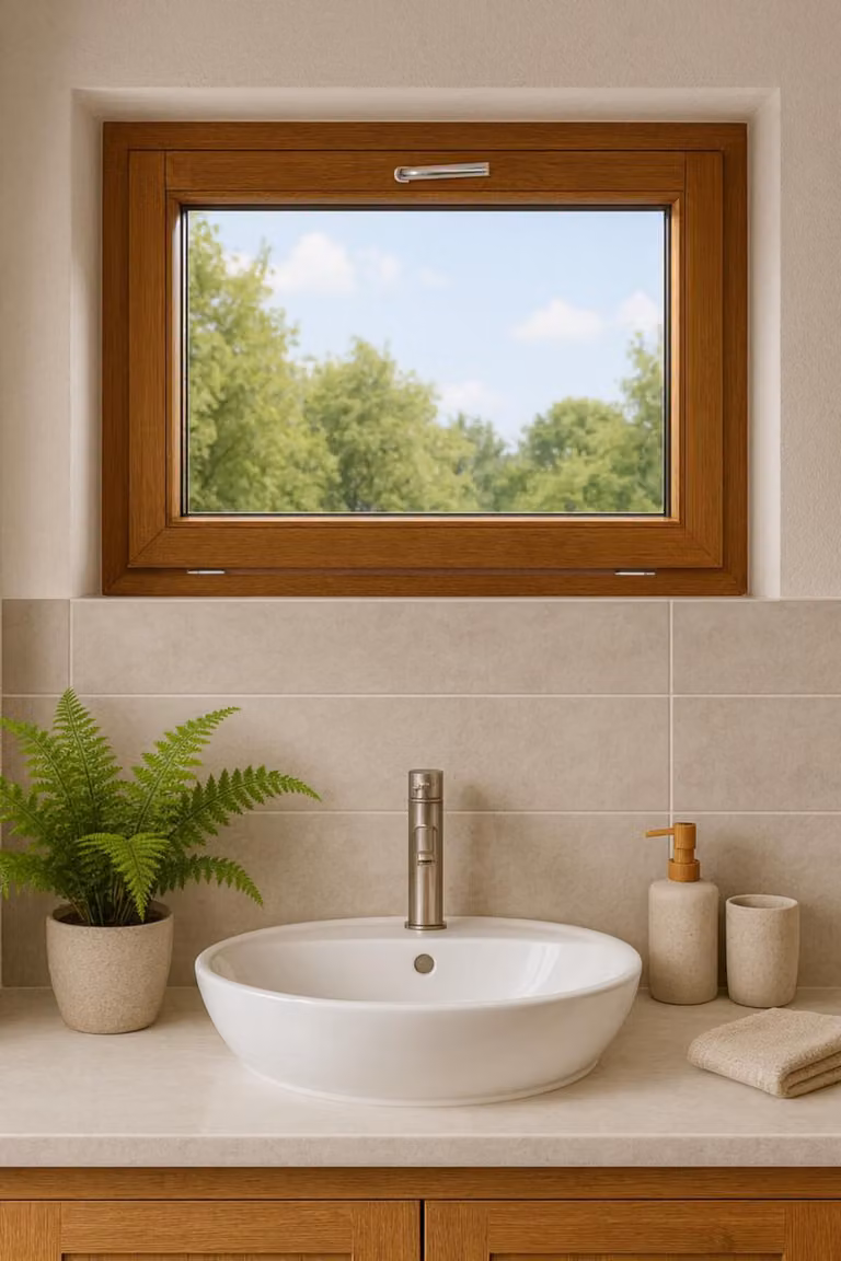 Telaio a ribalta in legno H45 x L120 con bordo tavola GD MENUISERIES