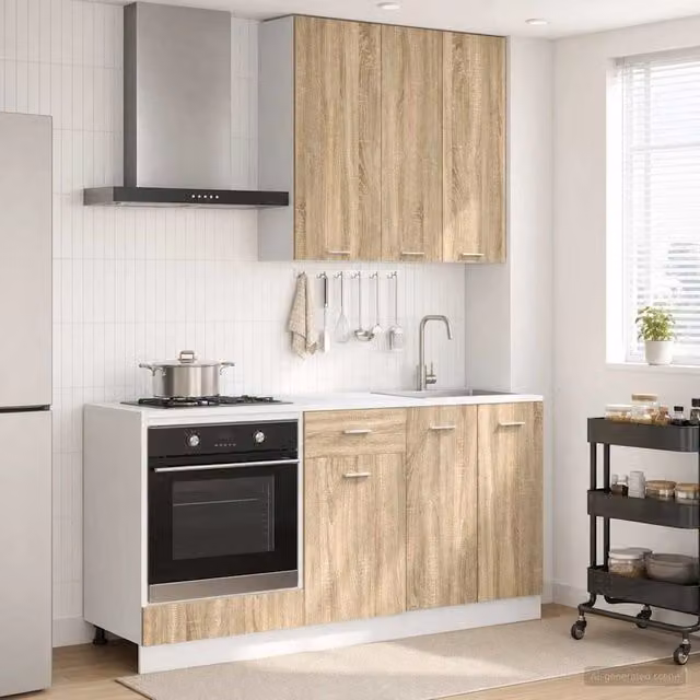 Unità Cucina LYON 5 pz Rovere Sonoma Legno ingegnerizzato 3438229