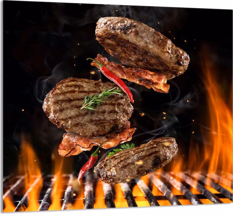 PIATTO IN VETRO PER CUCINA 65x60 Grill