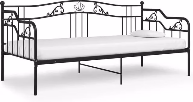 Divano letto | Sof¨¤ letto | Letto singolo Telaio Nero in Metallo 90x200 cm
