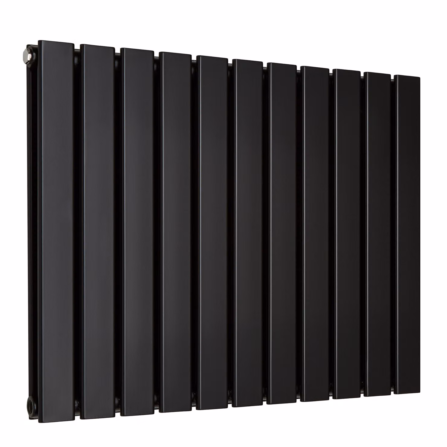 Radiatore di Design Orizzontale Piatto - Nero - 595mm x 770mm (Pannello Doppio) - Sterling Arlie by Hudson Reed