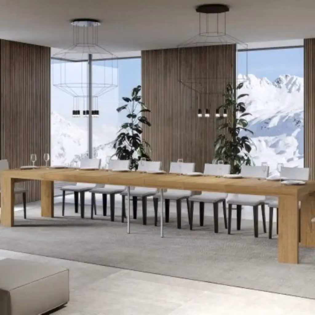 Tavolo rettangolare allungabile Itamoby colore marrone con finitura rovere opaca – 2