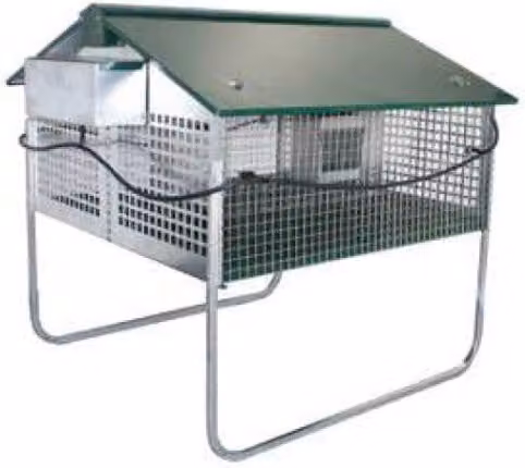 Conigliera da esterno Ropet Nature 200420 con due scomparti, verde, L: 105 cm, P: 123 cm, H: 110 cm