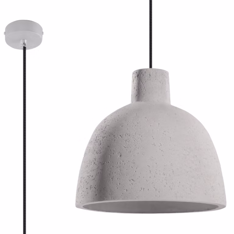 Lampada a sospensione DAMASO 1xE27 15W calcestruzzo 128x28x28cm Sollux Lighting