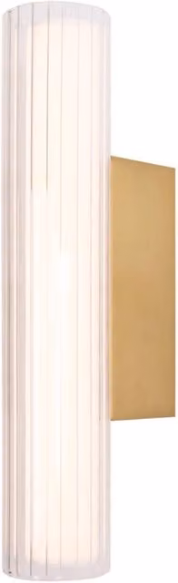 Applique Maxlight FAYETTE oro, luce LED 6W 3000K IP44 per bagno e soggiorno, diametro 31 cm