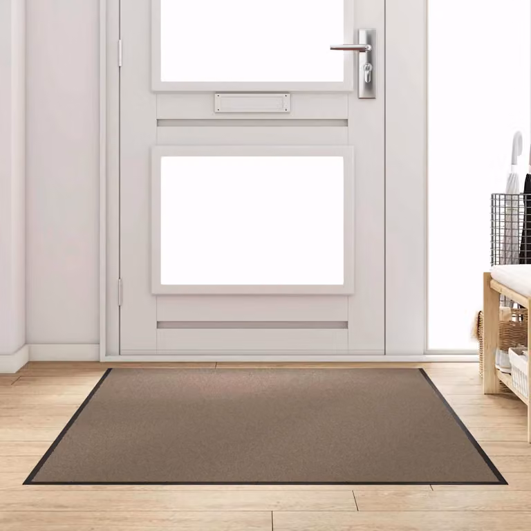 Tappetino moderno vidaXL beige e nero in poliammide, L 120 cm x P 180 cm