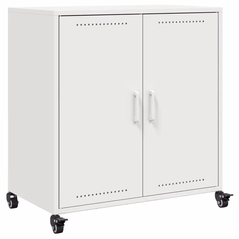 Credenza Bianca 68x39x72 cm in Acciaio