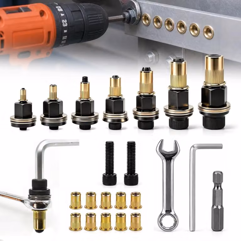 Set di utensili Klinkmoerga, modello M3-M12, completo di punzoni e inserti